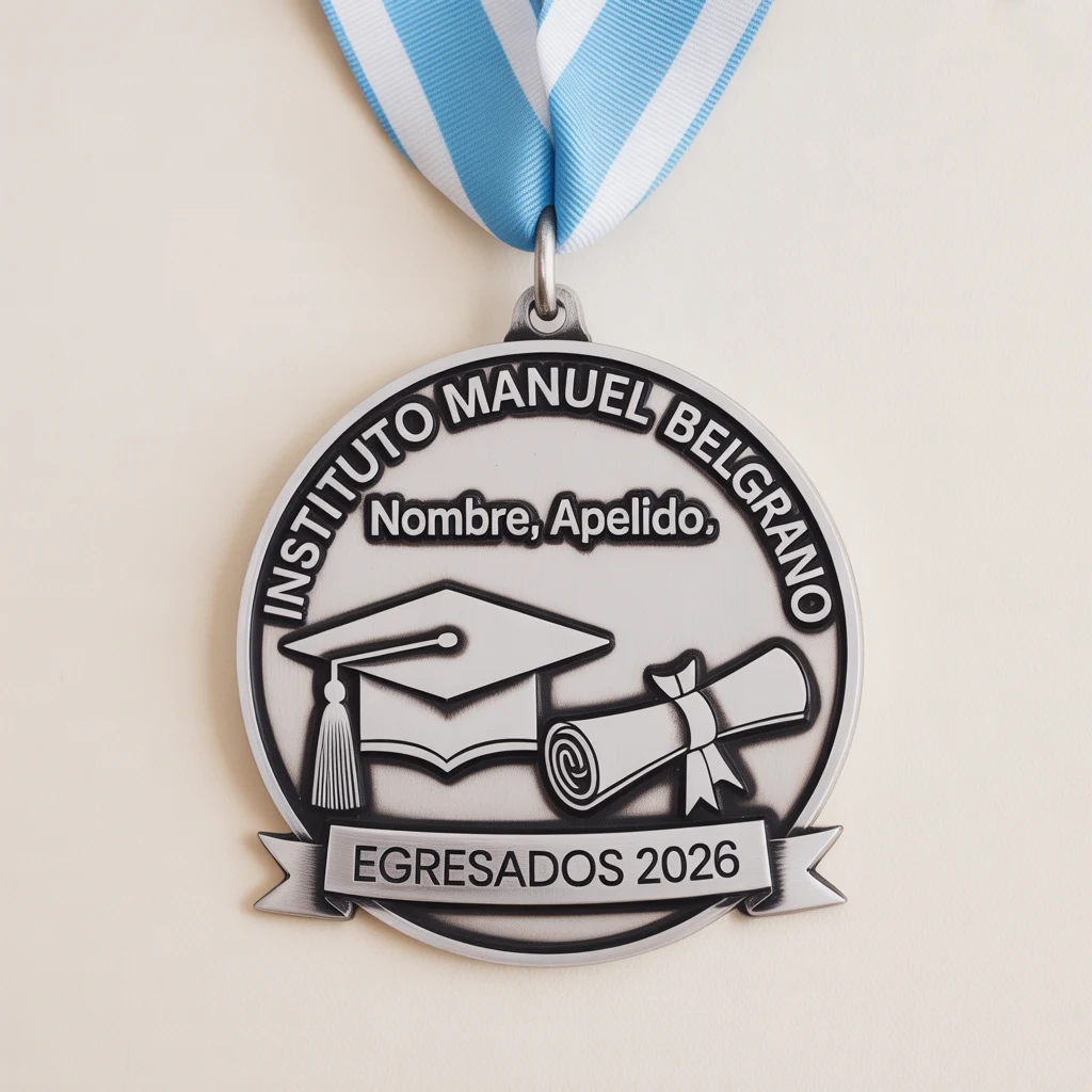 medalla instituto manuel belgrano
