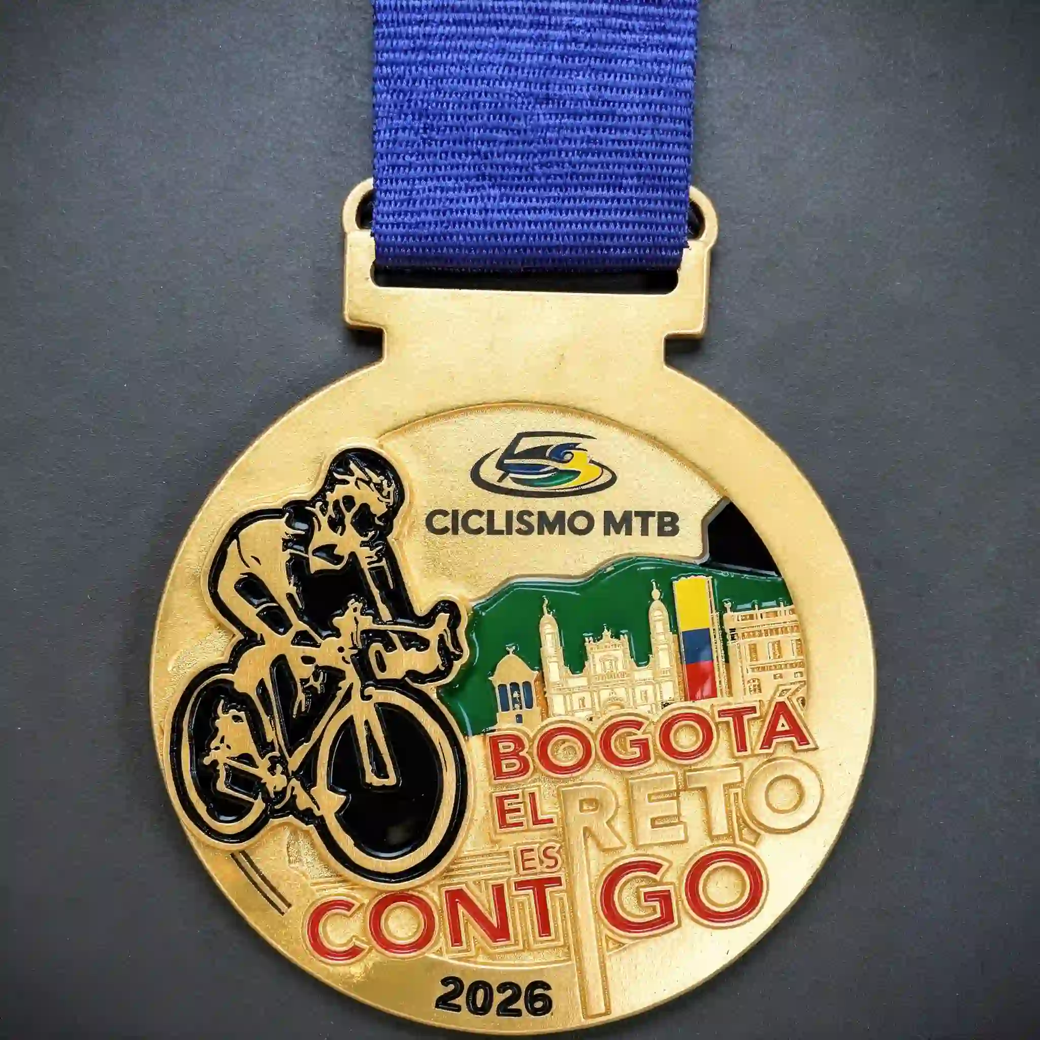 medallas de ciclismo personalizadas torneos Colombia