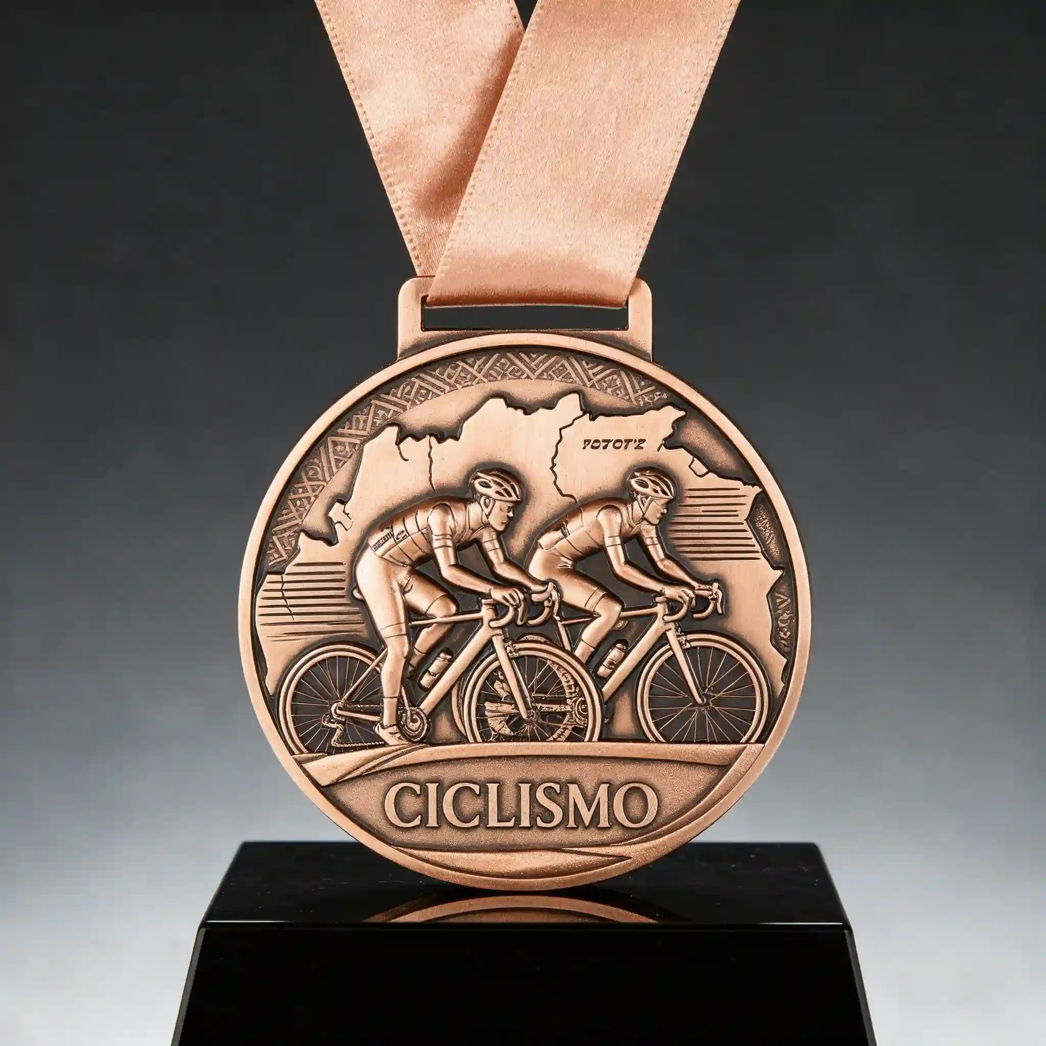 medallas ciclismo oro plata bronce personalizadas Colombia